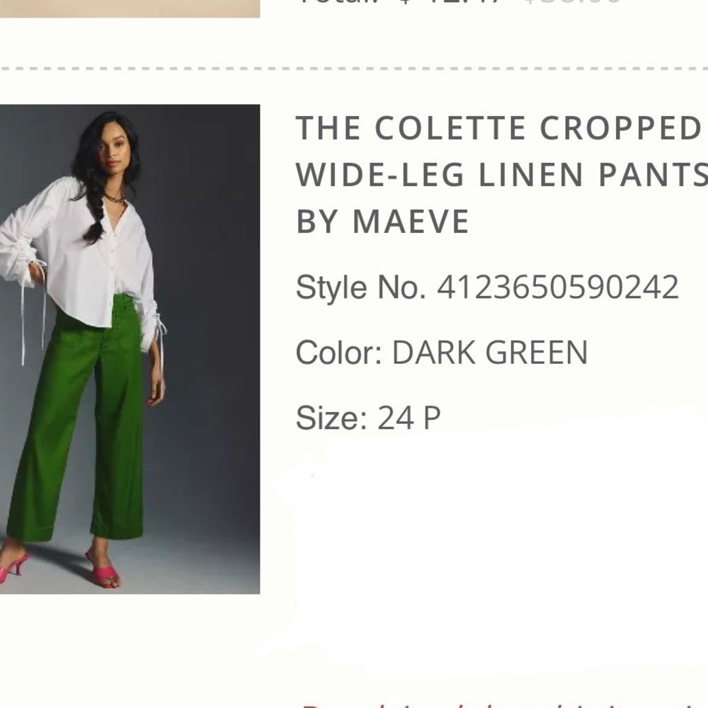 Anthropologie pants - linen